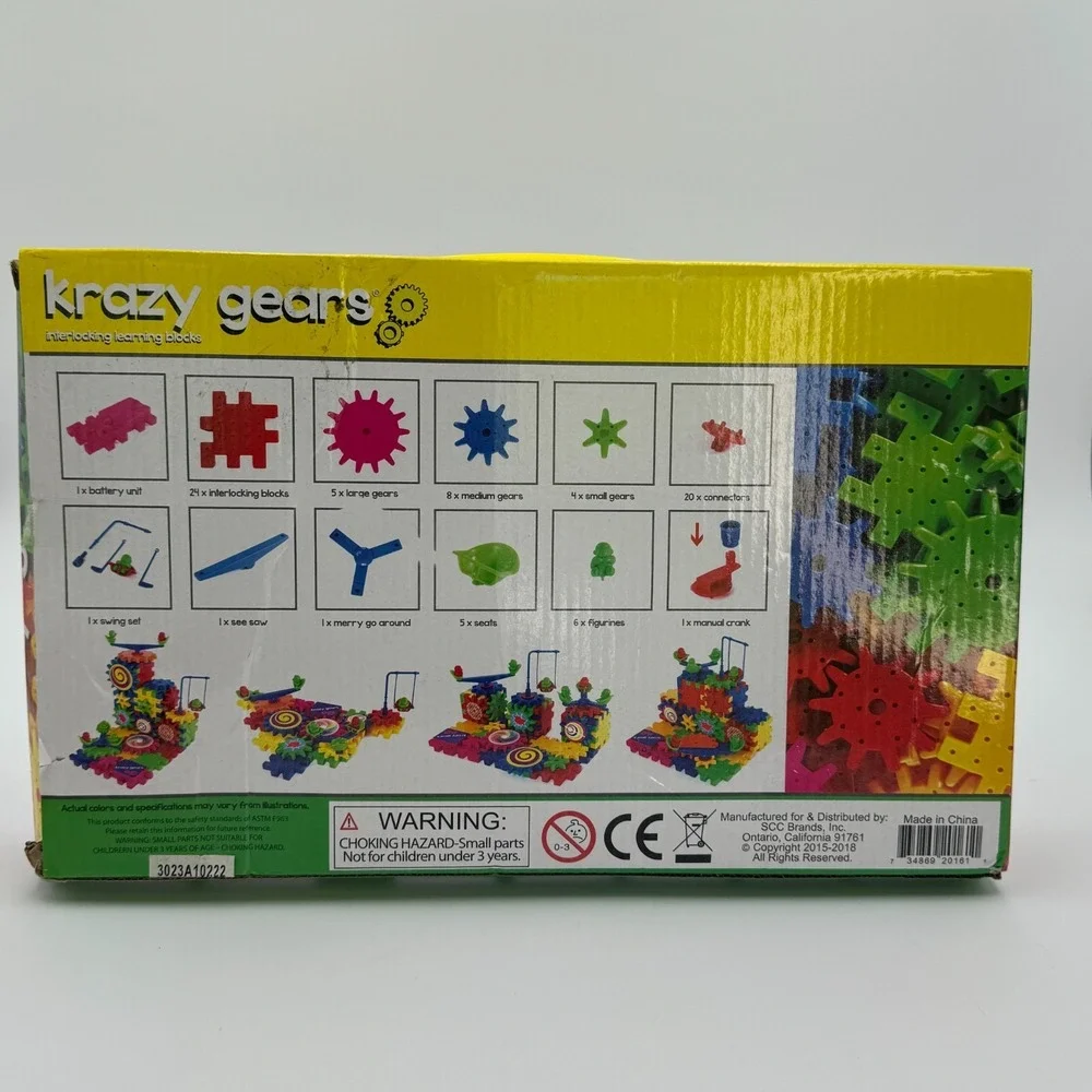 NIB Krazy Gears 81 Pc Interlocking Learning Blocks Playground Edition